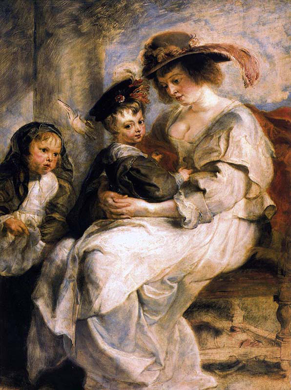 Helene Fourment with her Children-Clara-Johanna and Frans